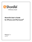 ShoreTel Mobility 7.1 iPhone User Guide