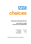 Information Prescription Service User Guide for