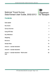 National Travel Survey: Data Extract User Guide