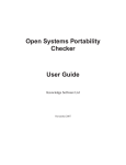 Open Systems Portability Checker User Guide
