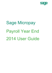 Sage Micropay Payroll Year End 2014 User Guide