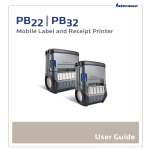 PB22 and PB32 Mobile Label and Receipt Printer User Guide