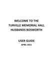 Turville Memorial Hall User Guide