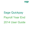 Sage Quickpay Payroll Year End 2014 User Guide