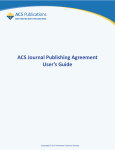 ACS Journal Publishing Agreement User Guide