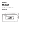 User Guide Panel Mount Digital Tachometer
