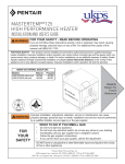MASTERTEMP®125 INSTALLATION AND USER'S GUIDE HIGH