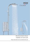 Installation and User Guide Mira Divisa Electric Shower