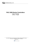 PAC 2200 Series Controllers User Guide - securi