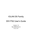 IOLAN DS Family DS1/TS2 User's Guide