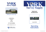 Operating Instructions - York Survey Supply Centre