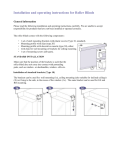 Roller Blinds Installation and operating instructions