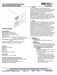 MPT-250B SPECIFICATIONS AND OPERATING INSTRUCTIONS