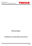 HM Heat Meter Installation and operating instructions