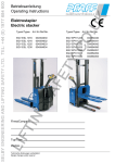 Betriebsanleitung Operating Instructions Elektrostapler Electric stacker