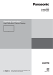 Operating Instructions High Definition Plasma Display