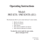 Operating Instructions Model: PRT-ETS / PRT-ENTS (EU)