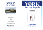 Operating Instructions - York Survey Supply Centre