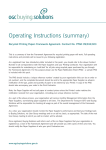 Operating Instructions (summary)