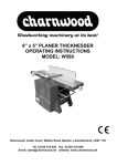 8” x 5” PLANER THICKNESSER OPERATING INSTRUCTIONS