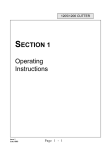 SECTION 1 Operating Instructions