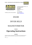 DX200 DIVER HELD MAGNETOMETER Operating Instructions