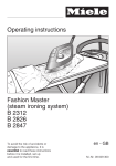 Operating instructions Fashion Master (steam ironing system