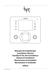 Manuale di Installazione Installation Manual Handbuch für den