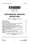 SUPPLEMENTARY OPERATING INSTRUCTIONS