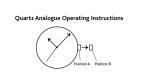 Quartz Analogue Operating Instructions