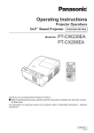 Operating Instructions PT-CX200EA