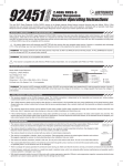 Receiver Operating Instructions