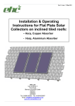 Installation & Operating Instructions for Flat Plate