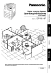 Operating Instructions for DP1810F