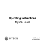 Operating Instructions Myson Touch