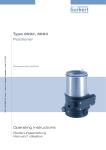 Operating Instructions Type 8692, 8693 Positioner