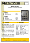 A-K81 CODELOCK Installation & Operating Instructions
