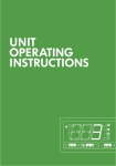 UNIT OPERATING INSTRUCTIONS