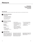 Operating instructions 1 Bolt-down instructions 2 Replacement keys