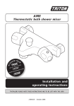 Thermostatic bath shower mixer Installation and operating instructions