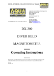DX-300 DIVER HELD MAGNETOMETER Operating Instructions