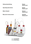 Gebrauchsanleitung Titrator TitroLine KF Operating Instructions