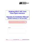 SeaKing SPLIT AIF Card Fibre Optic Interface Operator
