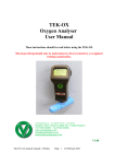 TEK-OX Oxygen Analyser User Manual