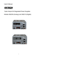 User's Manual Triple Output DC Regulated Power Supplies Models