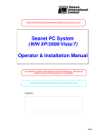 Seanet PC System (WIN XP/2000/Vista/7) Operator