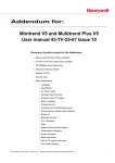 Honeywell Addendum for Minitrend V5 and Multitrend Plus V5 User