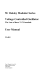 5U Oakley Modular Series Voltage Controlled Oscillator User Manual