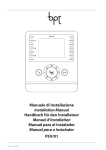 Manuale di Installazione Installation Manual Handbuch für den