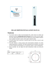 SOLAR SHOWER INSTALLATION MANUAL